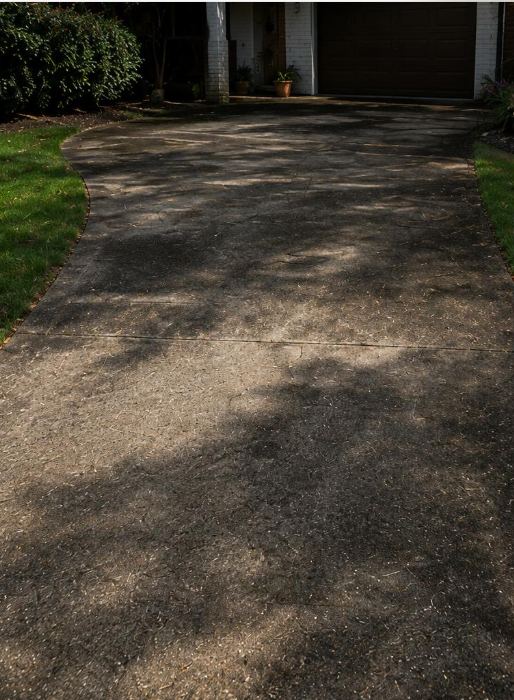 Before driveway cleaning