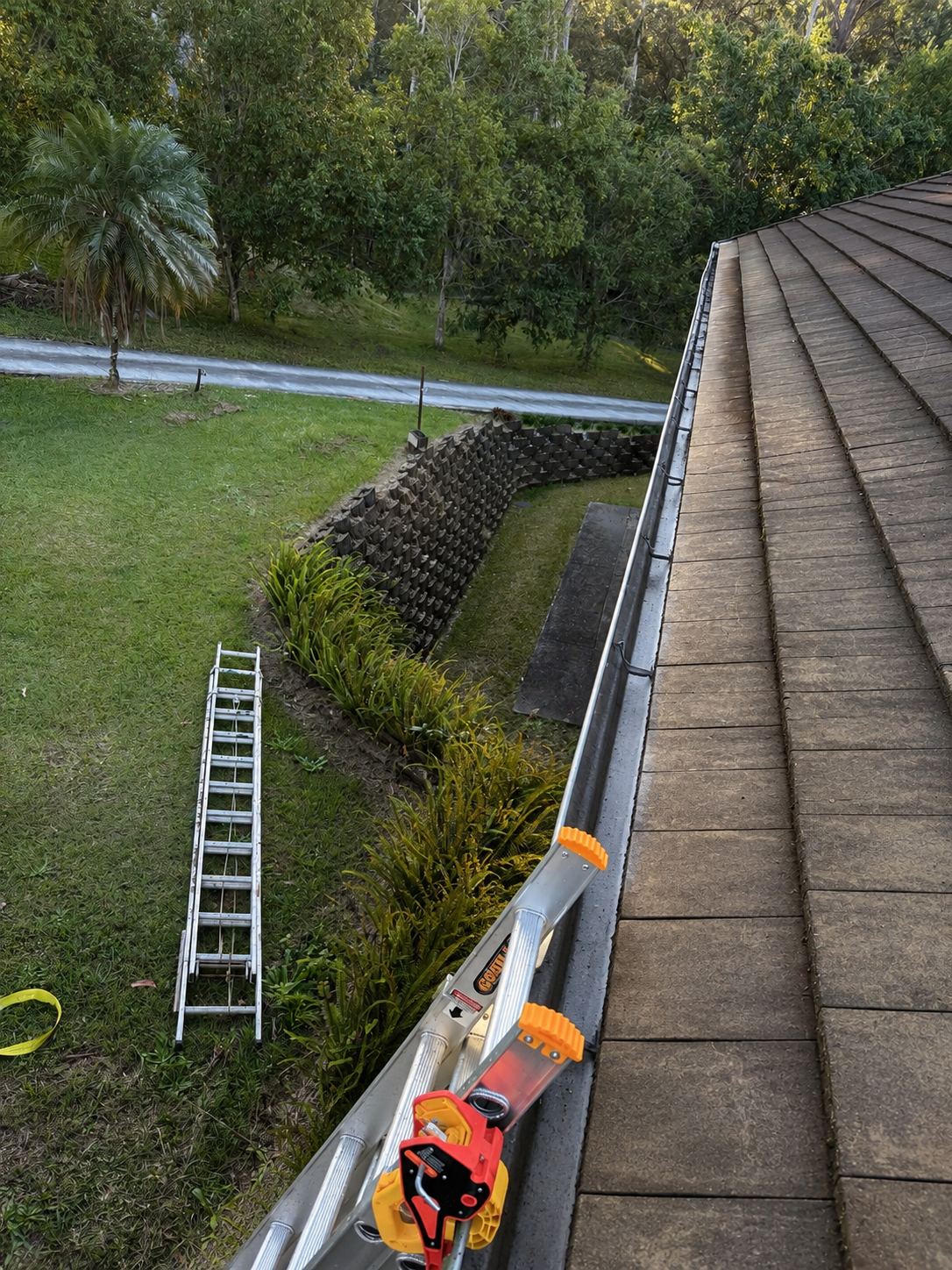 After gutter cleaning