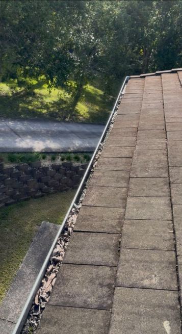 Before gutter cleaning